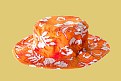 BabyBanz sapka széles karimával – narancs virágos